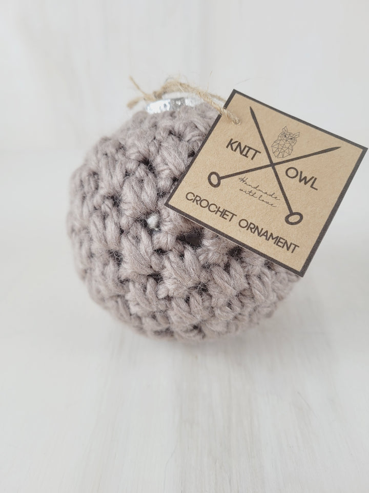 Knit Owl, Crochet Ball Ornaments