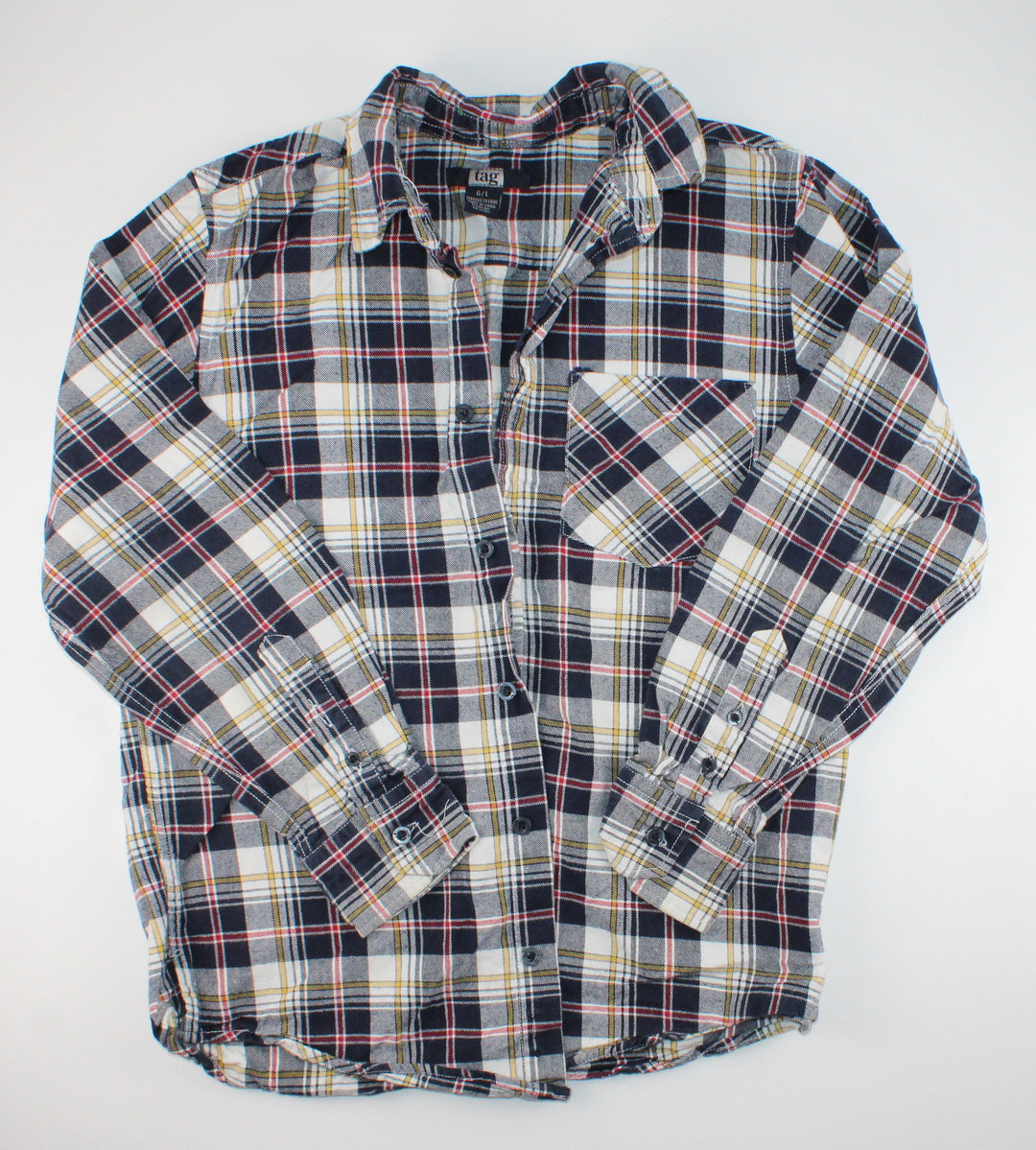 TAG PLAID TOP YOUTH LARGE PRE-LOVED