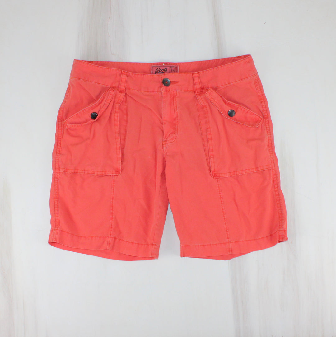 ROOTS ORANGE SHORTS LADIES SIZE 6 PRE-LOVED