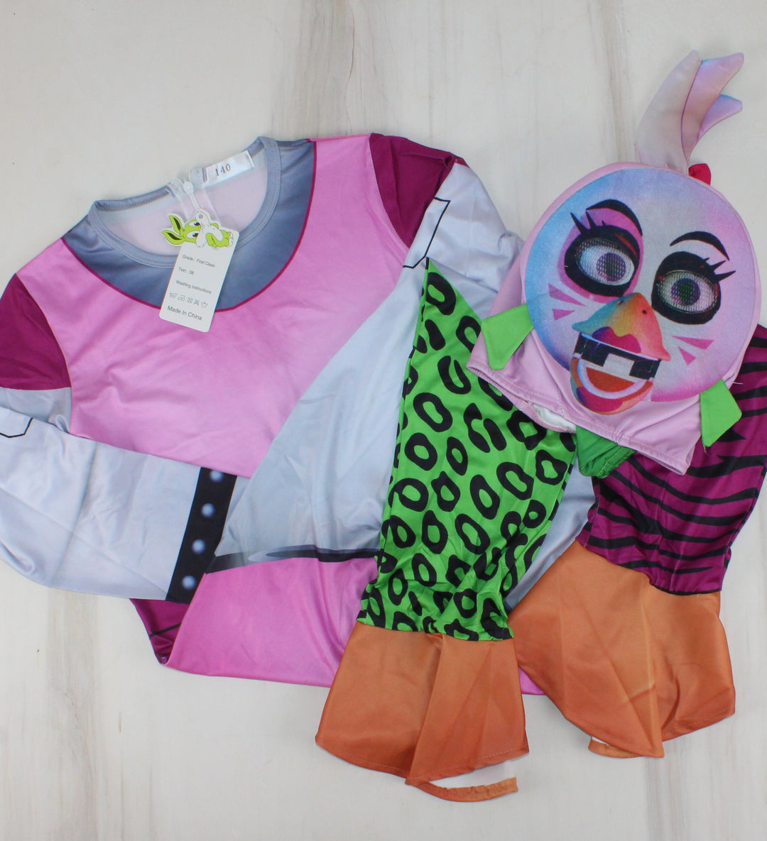 FIVE NIGHTS AT FREDDYS - GLAMROCK CHICA COSTUM SIZE 10-14Y PRE-LOVED