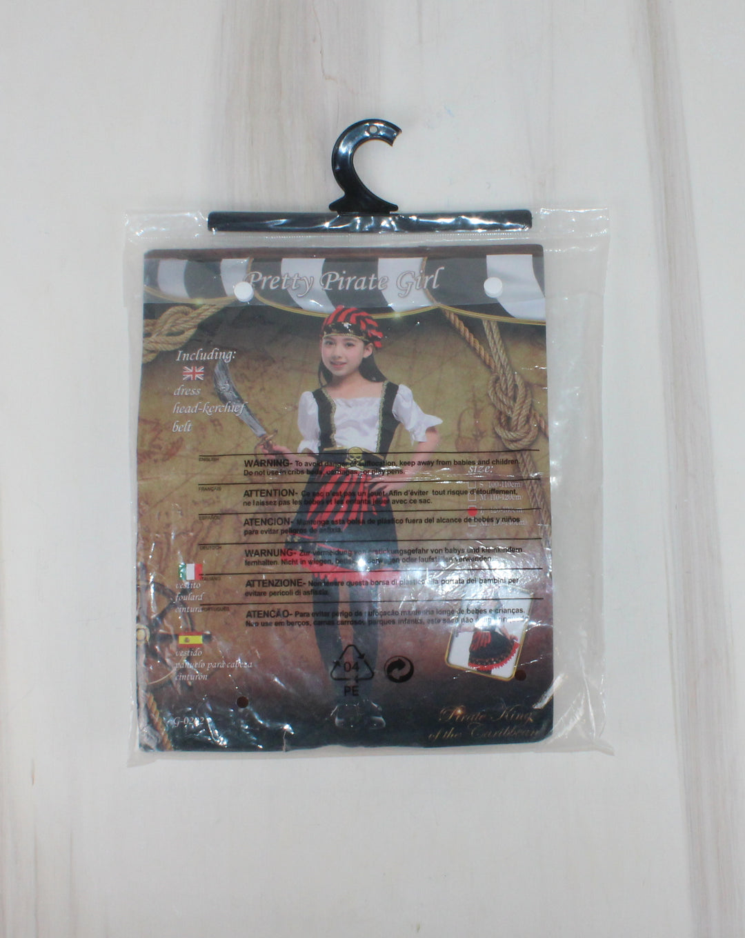 PIRATE GIRL COSTUME SIZE 8-10 YEARS PRE-LOVED
