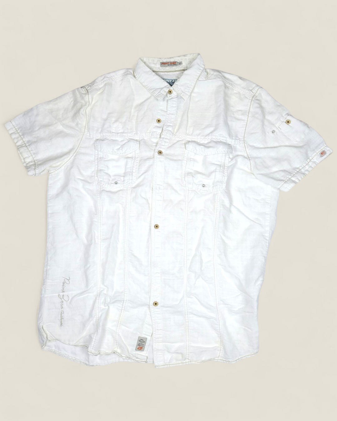 POINT ZERO WHITE SHIRT MENS XL PRE-LOVED