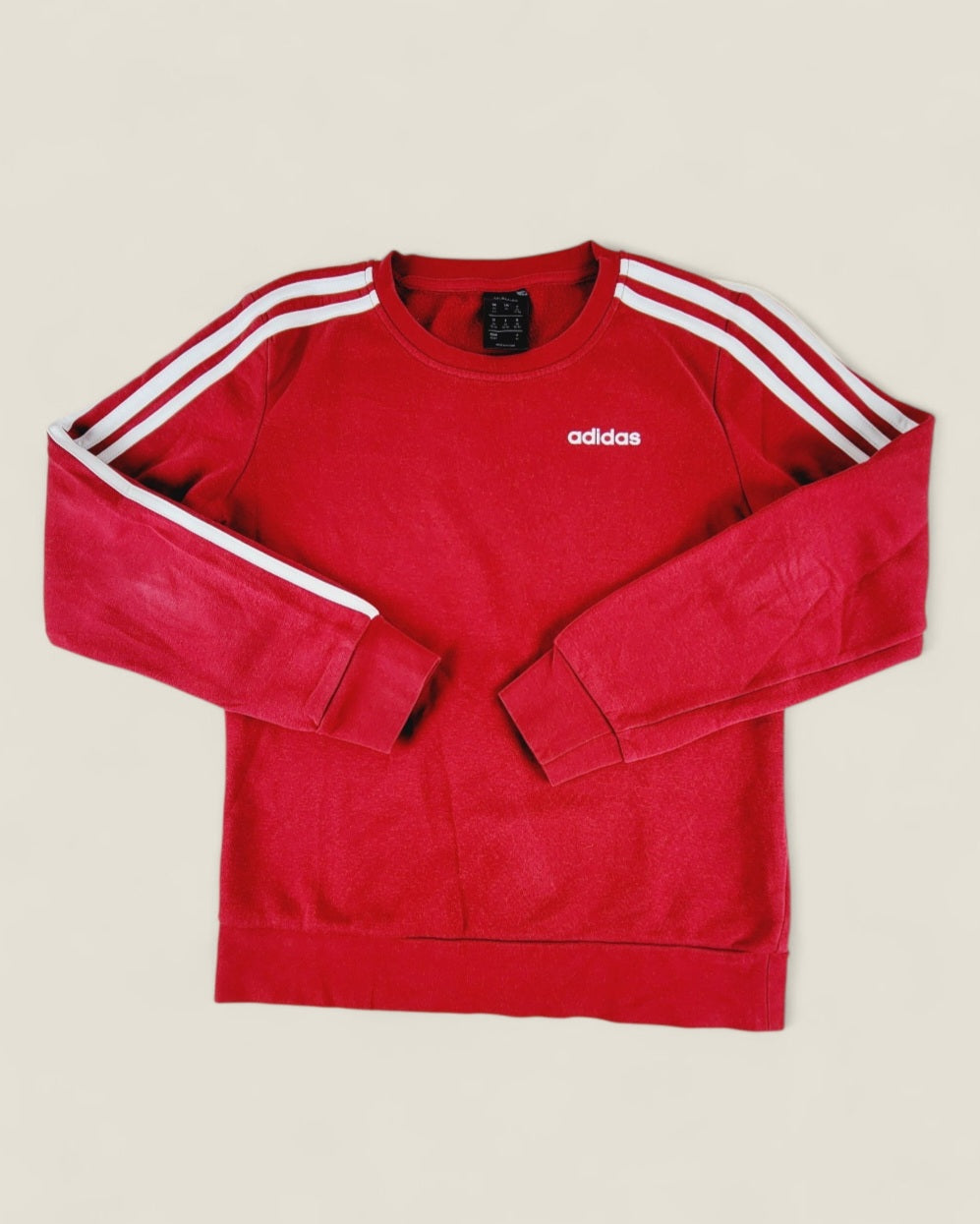 ADIDAS RED CREWNECK SWEATER ADULT XS PRE-LOVED