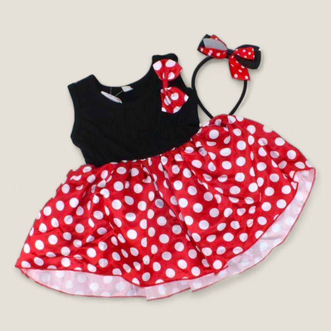 MINNIE MOUSE COSTUME WITH HEADBAND 2-3Y PRE-LOVED