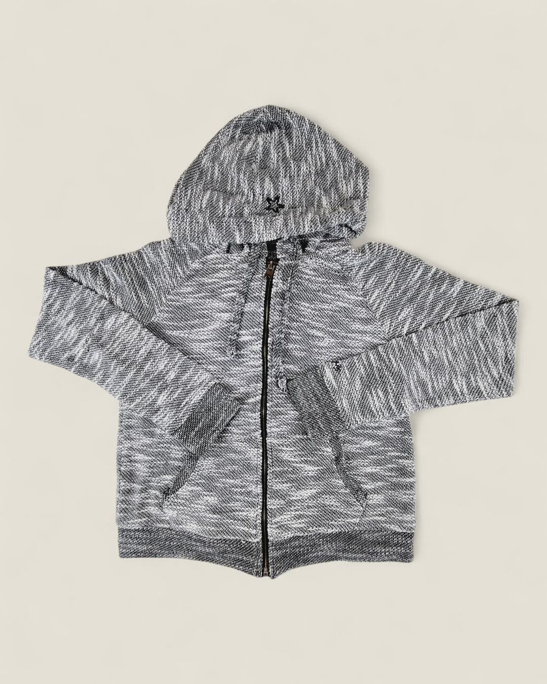 GARGE BLACK & WHITE ZIPPERED HOODIE LADIES SMALL PRE-LOVED