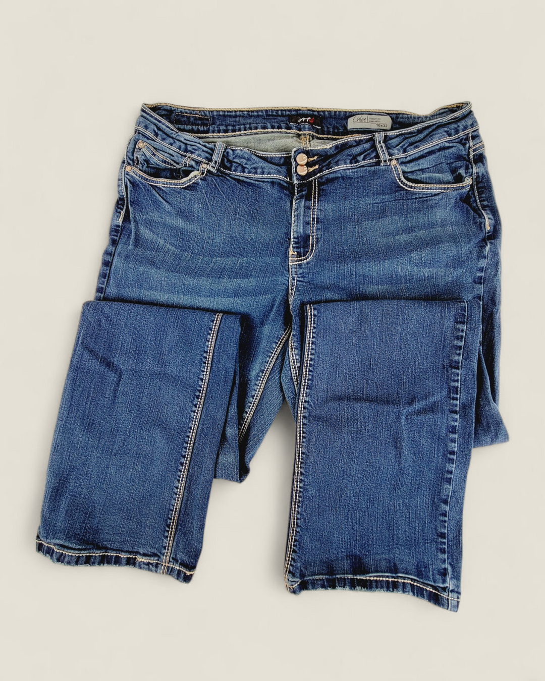 DH3 CHLOE STRAIGHT LEG JEANS LADIES SIZE 16 PRE-LOVED