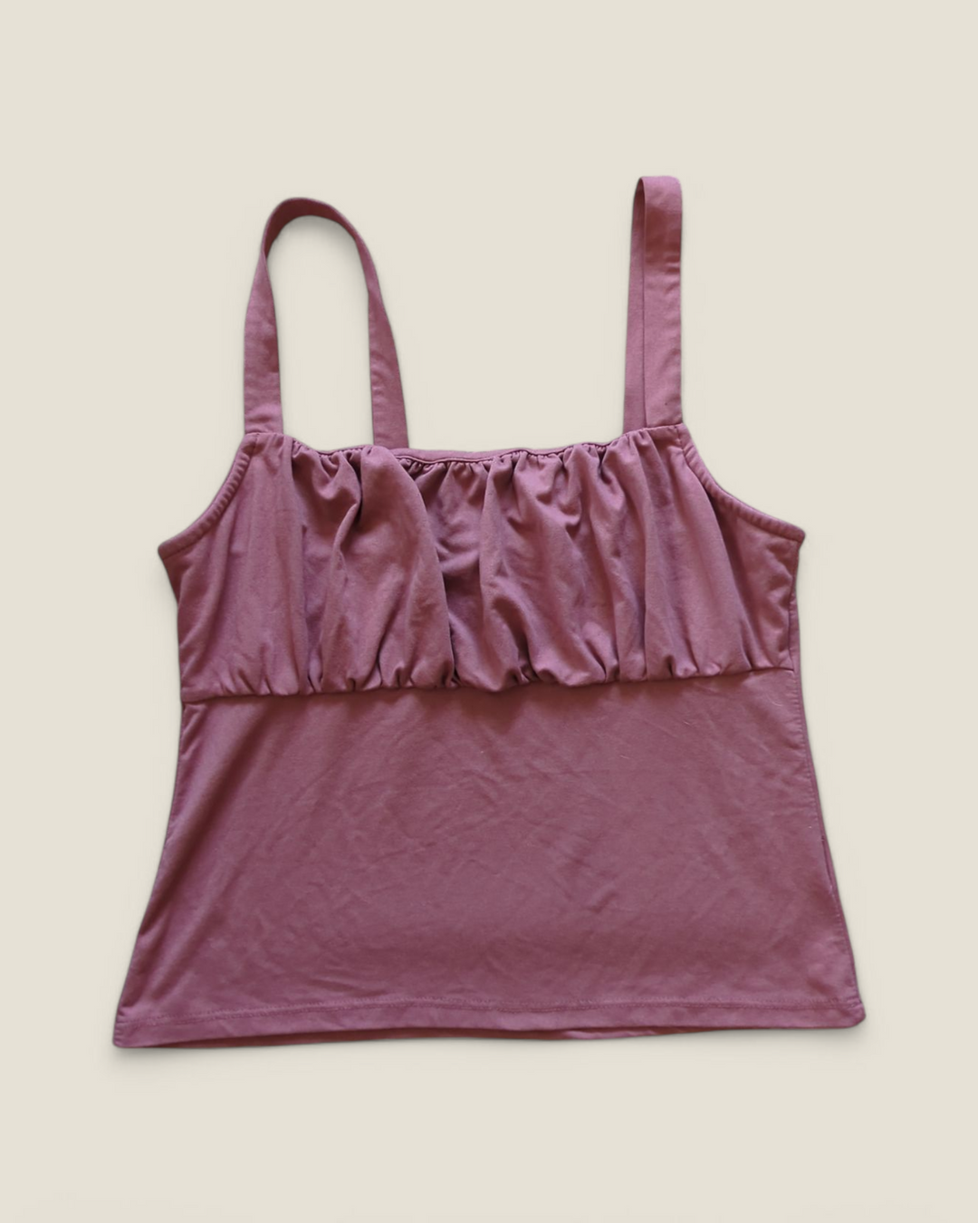 REVAMPED DUSTY ROSE CROPPED TANK LADIES MEDIUM PRE-LOVED
