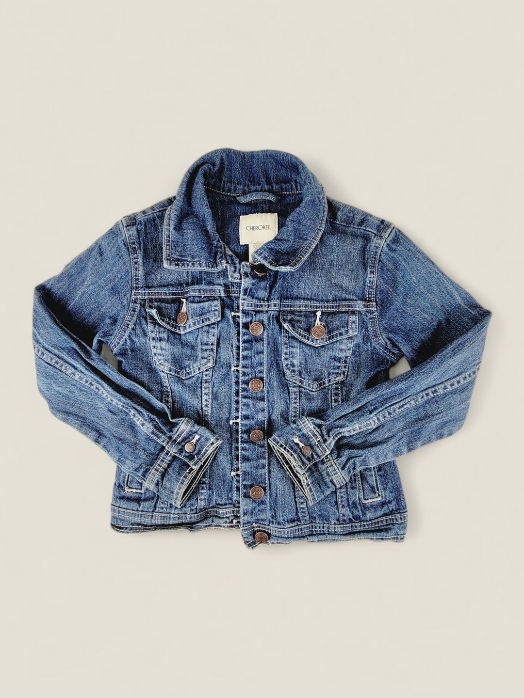 CHEROKEE DENIM JACKET GIRLS 7-8Y PRE-LOVED