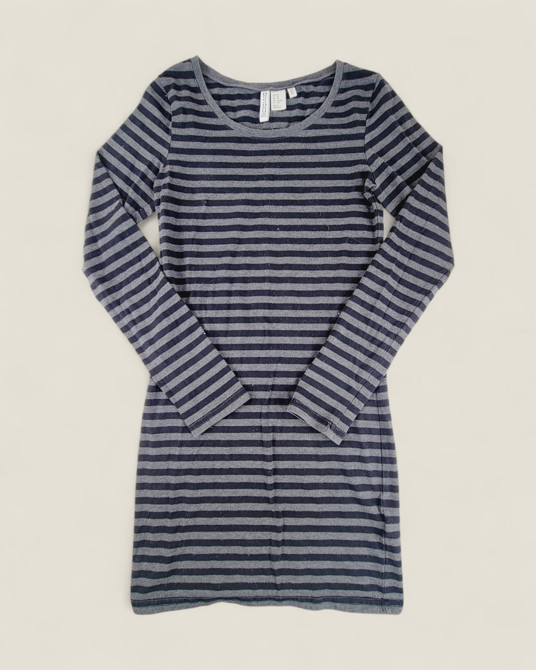DIVIDED H&M STRIPED LONG TOP LADIES XS PRE-LOVED