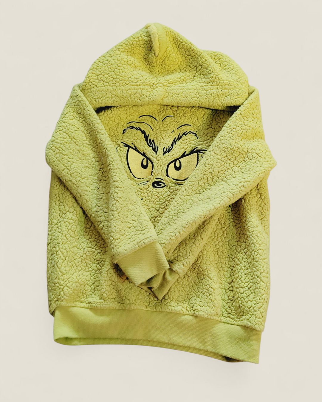 GRINCH FUZZY SWEATER 7/8Y PRE-LOVED (MORE WEAR)