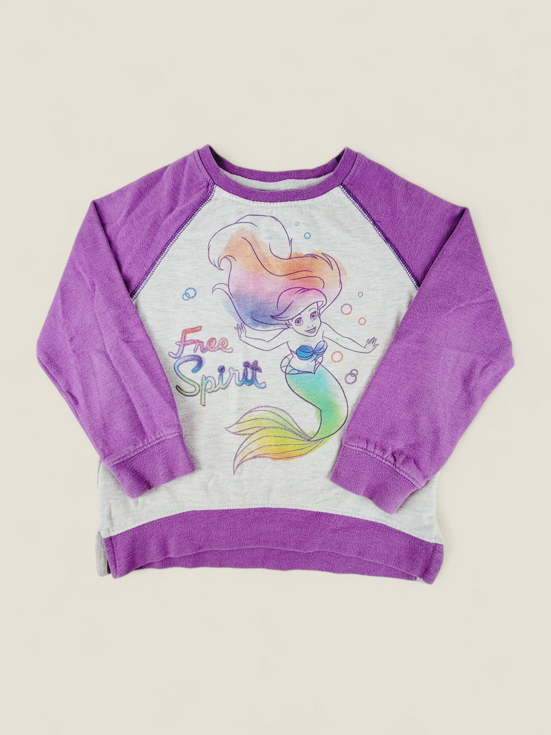 DISNEY ARIEL FREE SPIRIT SWEATER GIRLS 5-6Y PRE-LOVED