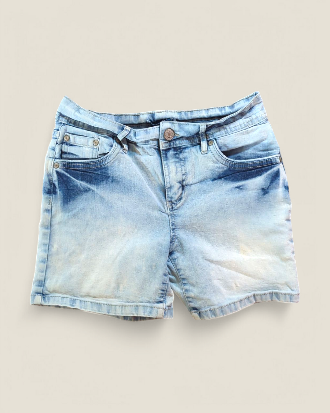 MY STYLE ACID WASH DENIM SHORTS LADIES SIZE 4 PRE-LOVED