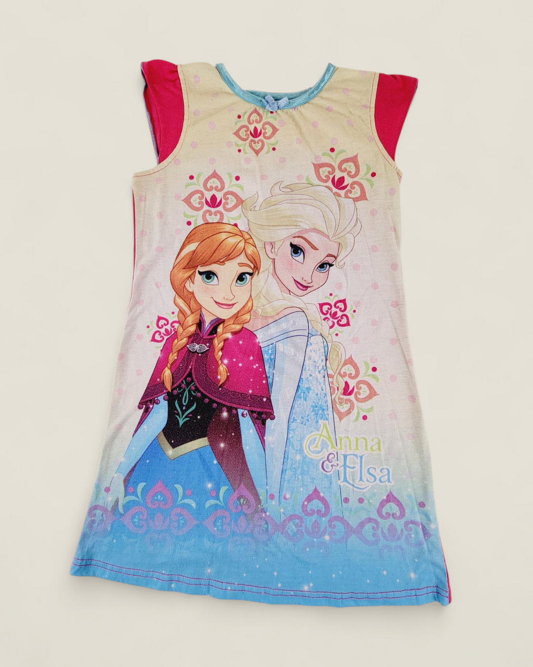 FROZEN ANNA & ELSA PYJAMAS GIRLS 6Y PRE-LOVED