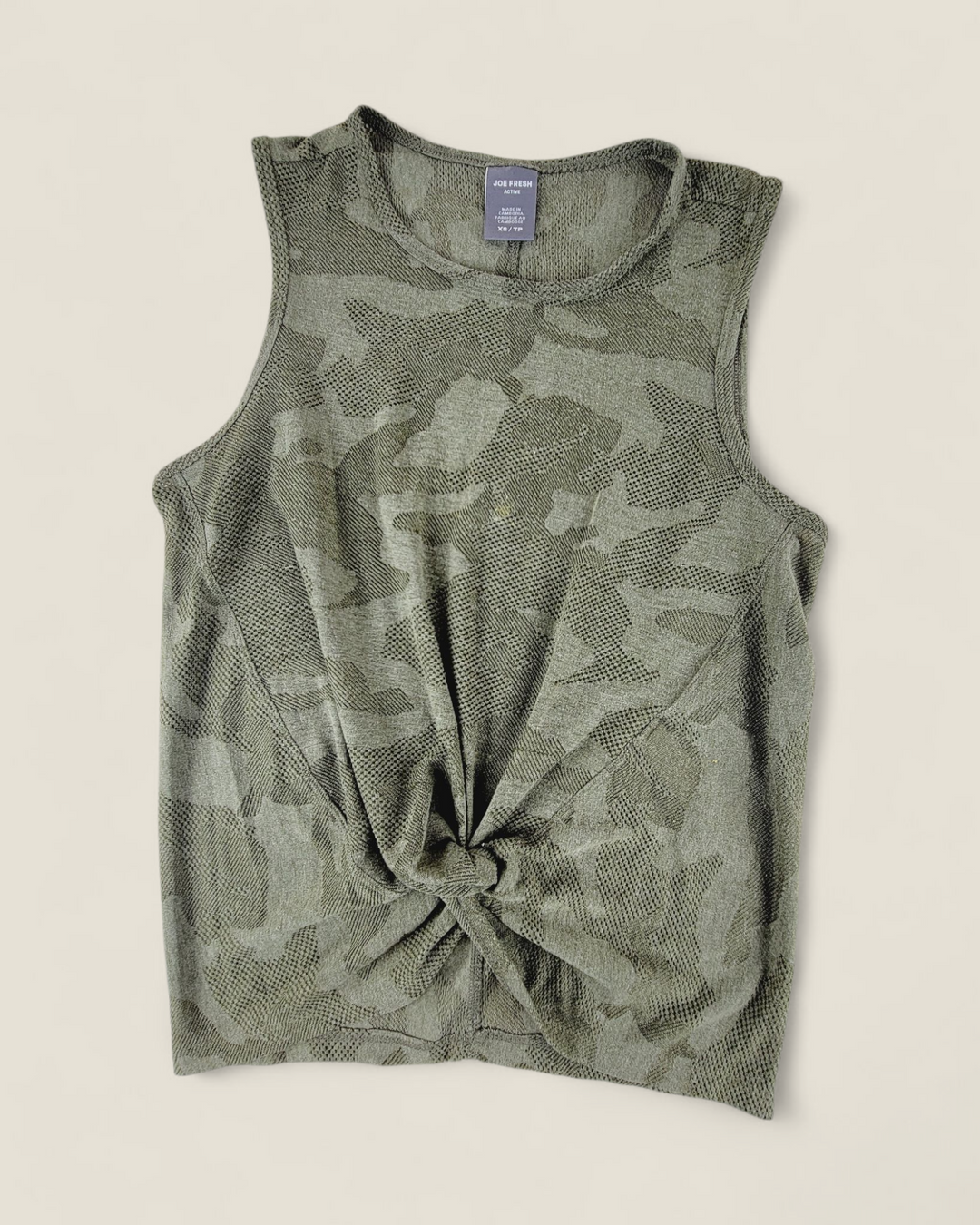 JOE FRESH ACTIVE GREEN TANK TOP LADIES XS PRE-LOVED