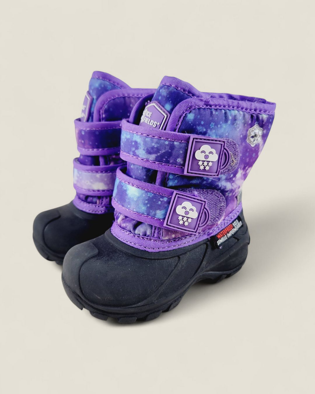 ICE FIELDS LIGHT UP WINTER BOOTS KIDS SIZE 6 PRE-LOVED
