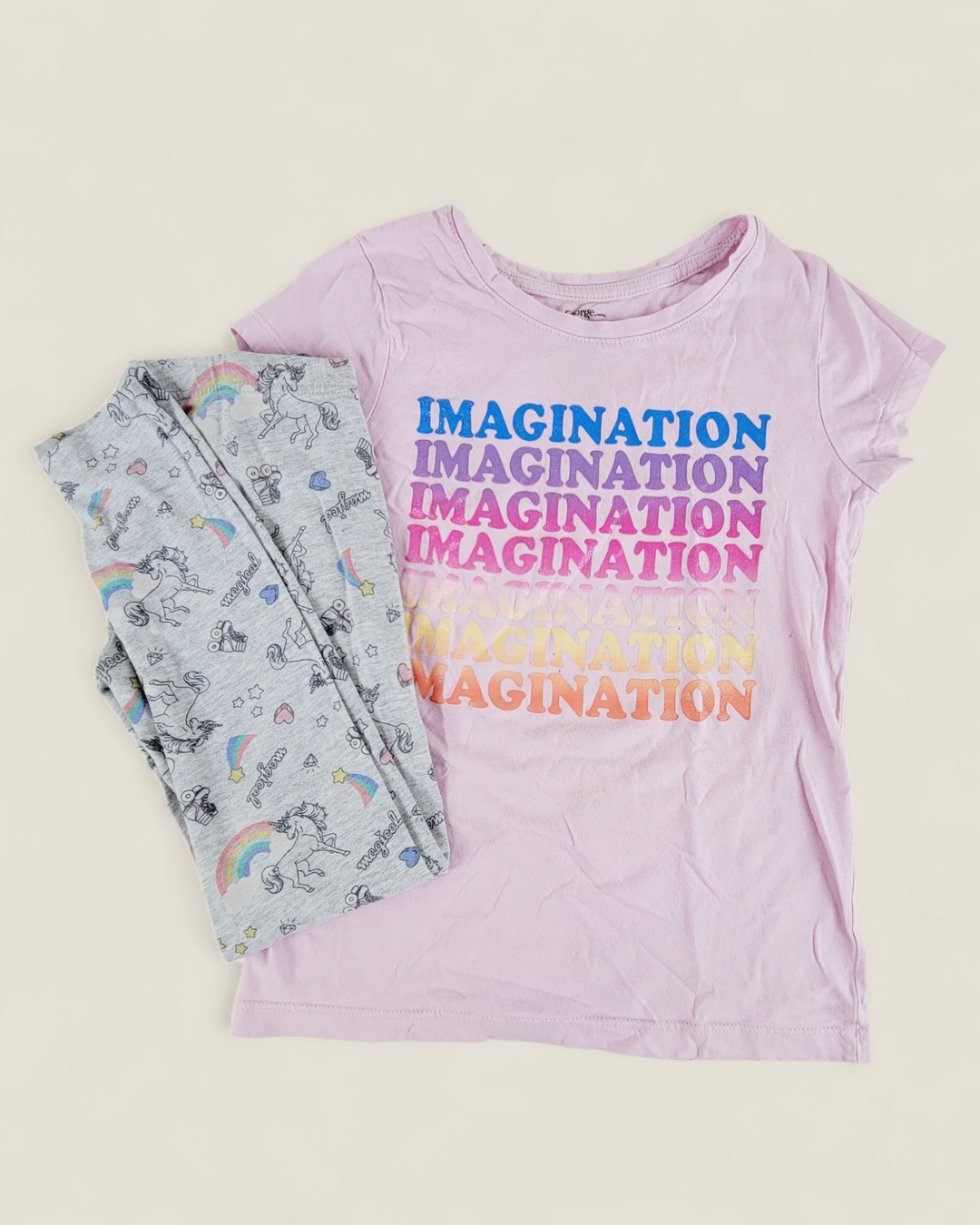 GEORGE IMAGINATION MAGICAL UNICORN OUTFIT 7-8Y PRE-LOVED