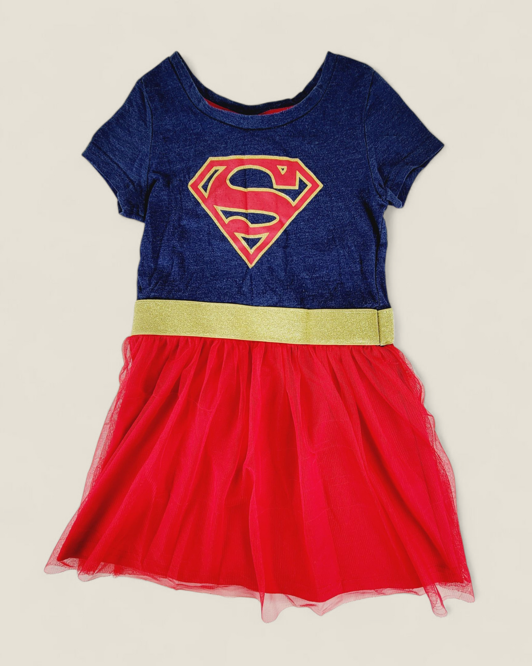 SUPER GIRL COSTUME GIRLS 6Y PRE-LOVED