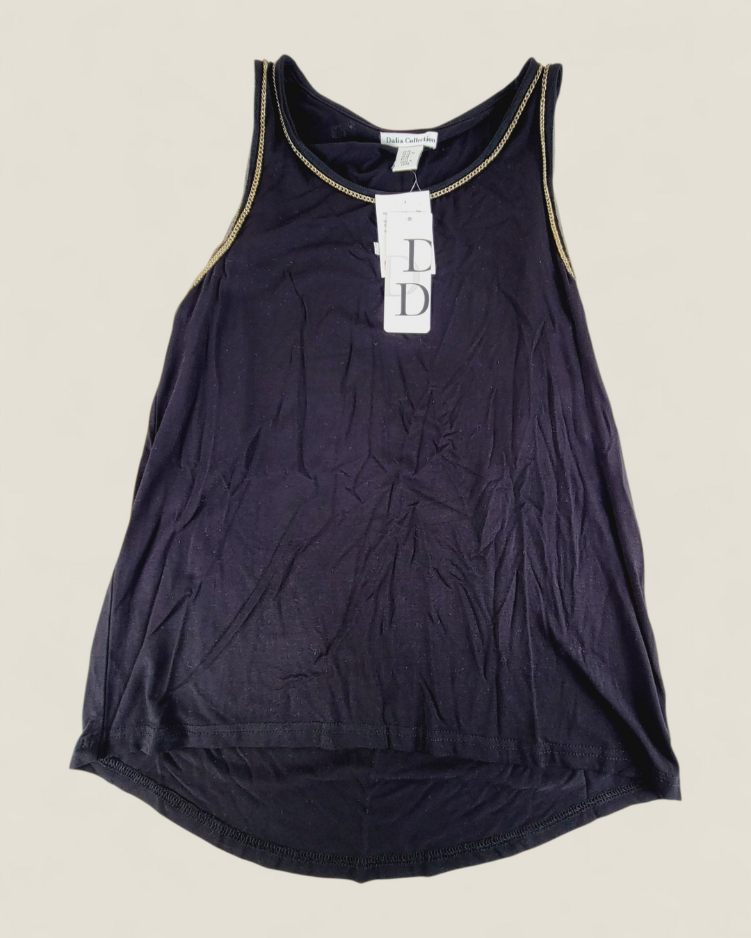 DALIA BLACK SLEEVELESS TOP LADIES XS PRE-LOVED