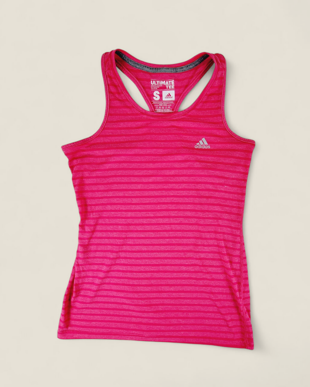 ADIDAS PINK RACERBACK ATHLETIC TOP LADIES SMALL PRE-LOVED