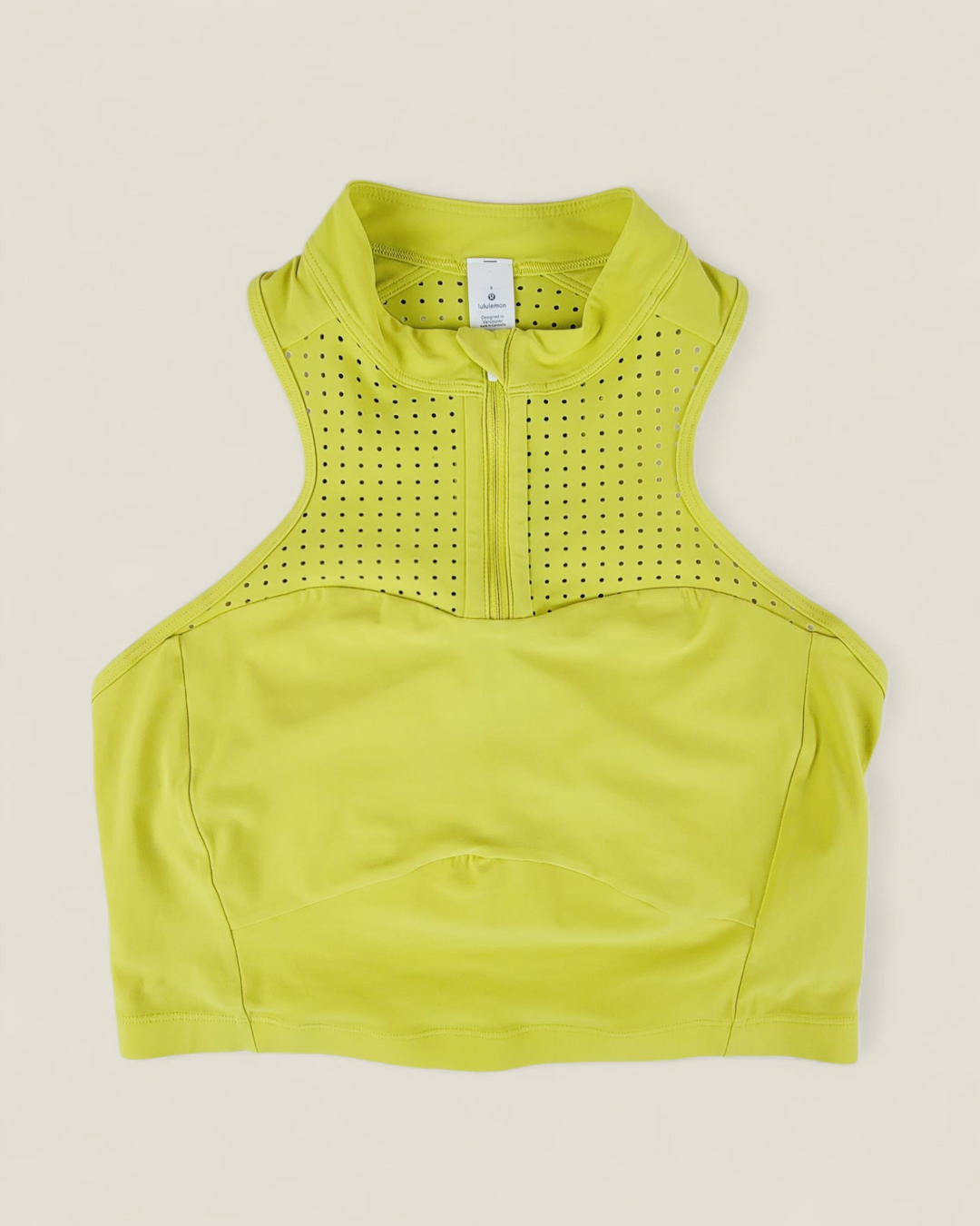 LULULEMON YELLOW SPORTS BRA TOP LADIES SIZE 8 PRE-LOVED