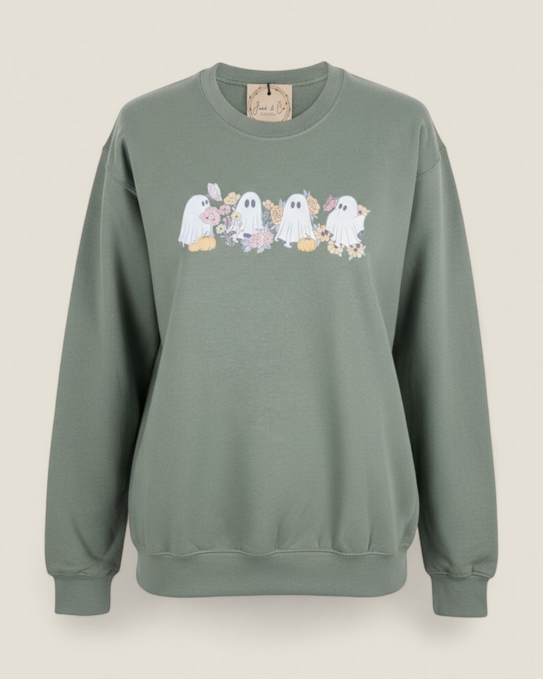 June & Co Designs, Floral Ghosts Crewneck