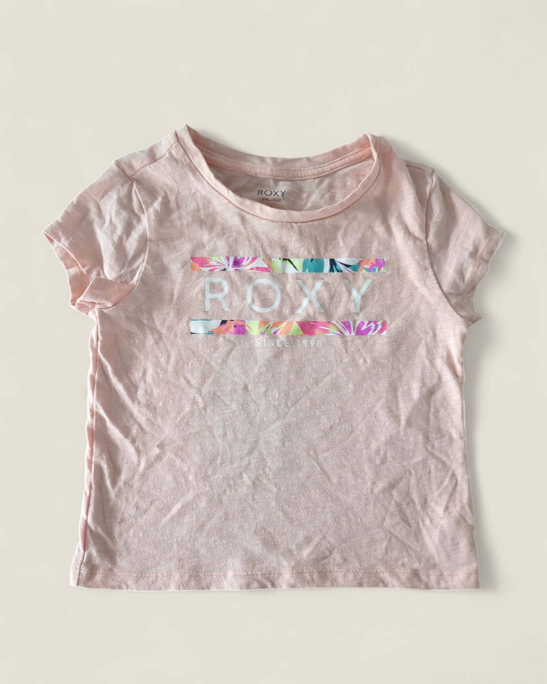 ROXY TSHIRT PINK 8Y PRE-LOVED