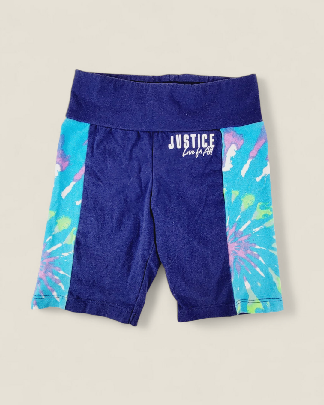 JUSTICE LOVE FOR ALL BIKE SHORTS GIRLS 5-6Y PRE-LOVED