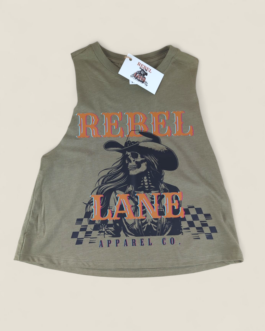 Rebel Lane Apparel Co. Rebel Lane OG Racerback Tank (Green)
