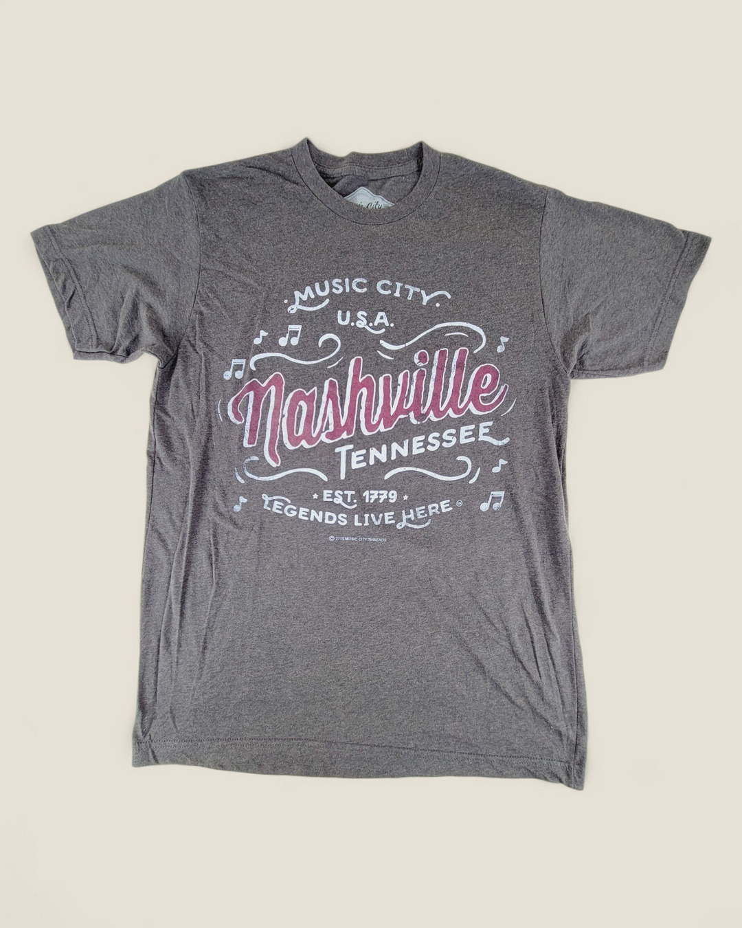 MUSIC CITY THREADS NASHVILLE TEE ADULT MEDIUM PRE-LOVED