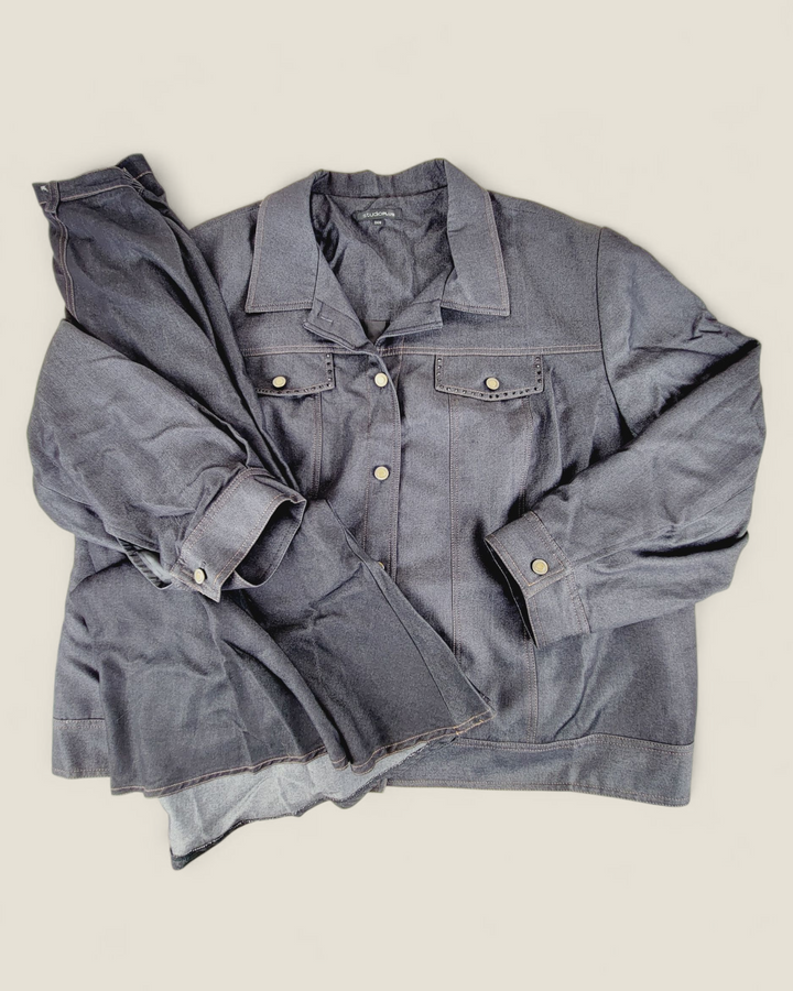 STUDIO PLUS CHARCOAL JACKET WITH SKIRT LADIES SIZE 24W PRE-LOVED