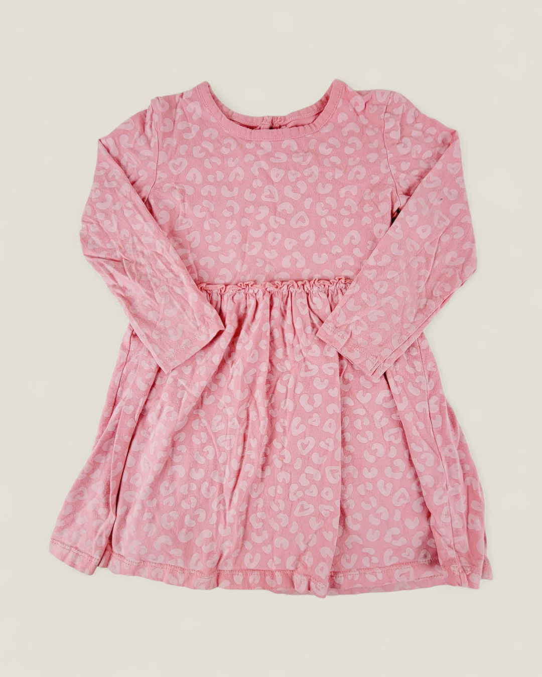 GEORGE PINK ANIMAL PRINT DRESS GIRLS 5Y PRE-LOVED