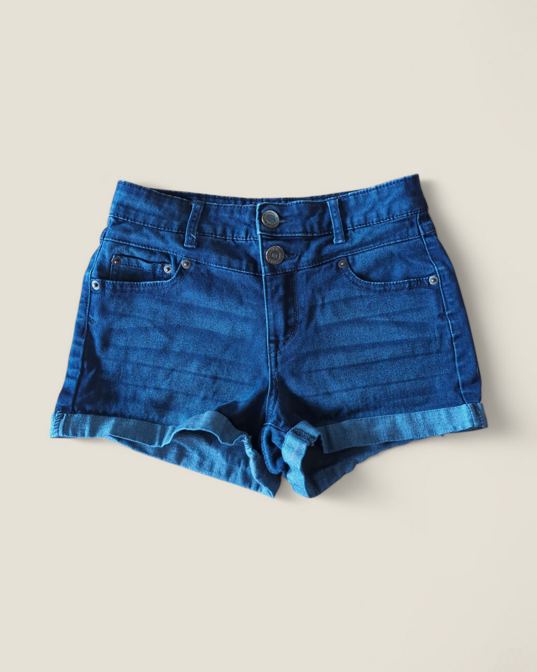 AEROPOSTALE HIGH WAISTED DENIM SHORTIES LADIES SIZE 2 PRE-LOVED