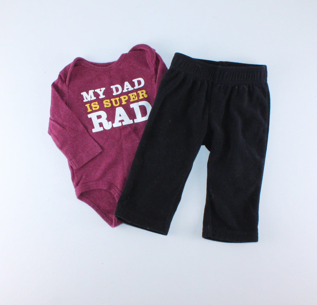 CARTERS RAD DAD OUTFIT 3M PRE-LOVED