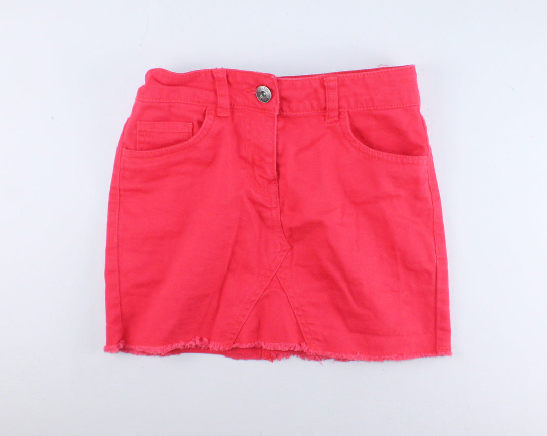 GEORGE RED DENIM SKIRT 10Y PRE-LOVED
