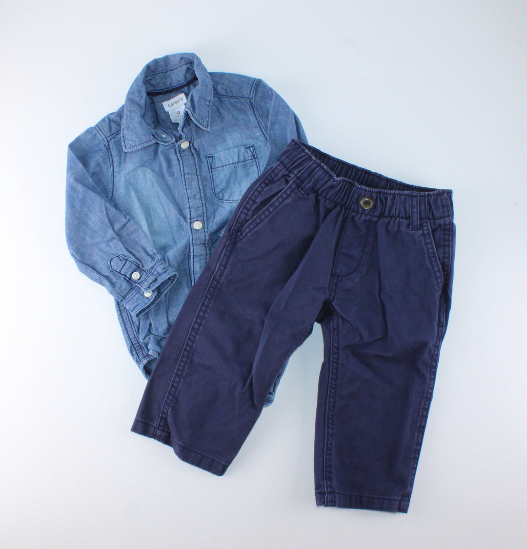 CARTERS DENIM OUTFIT 9M PRE-LOVED