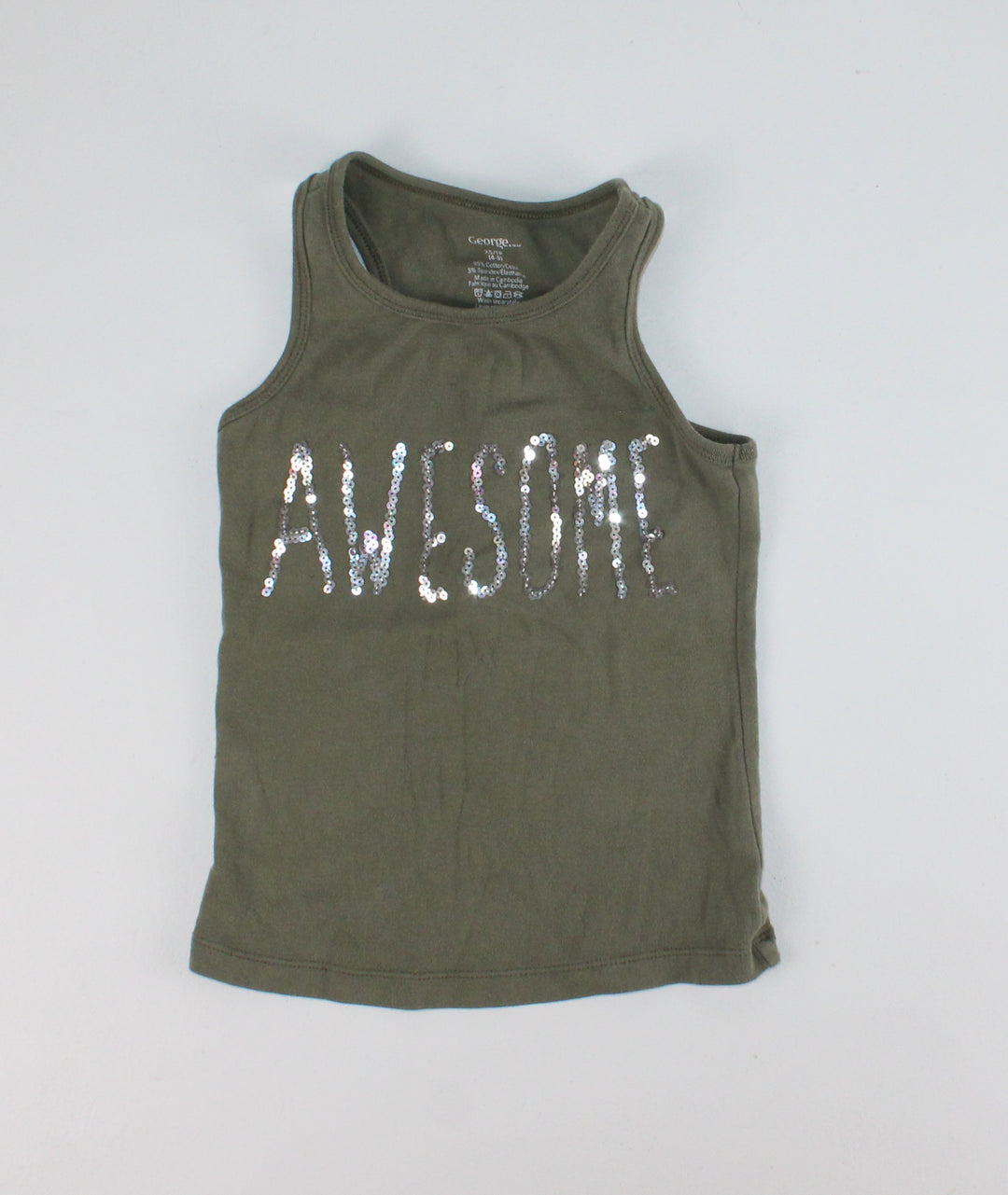GEORGE AWESOME GREEN TANK 4-5Y PRE-LOVED