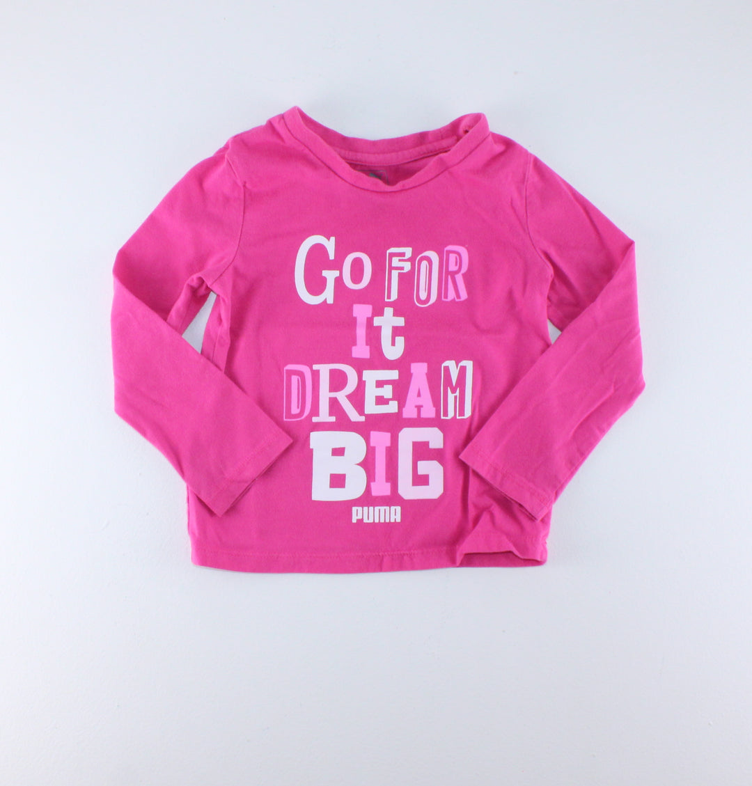 PUMA PINK LS TOP "GO FOR IT" 2Y PRE-LOVED