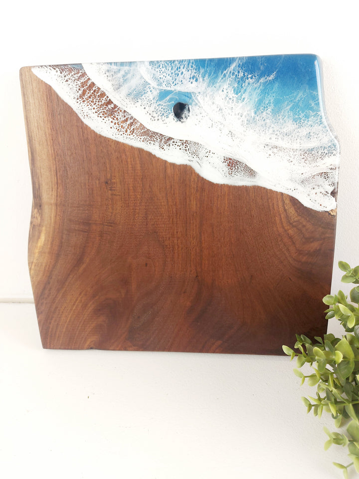Kristi Scott Art, Resin Shoreline Charcuterie Boards