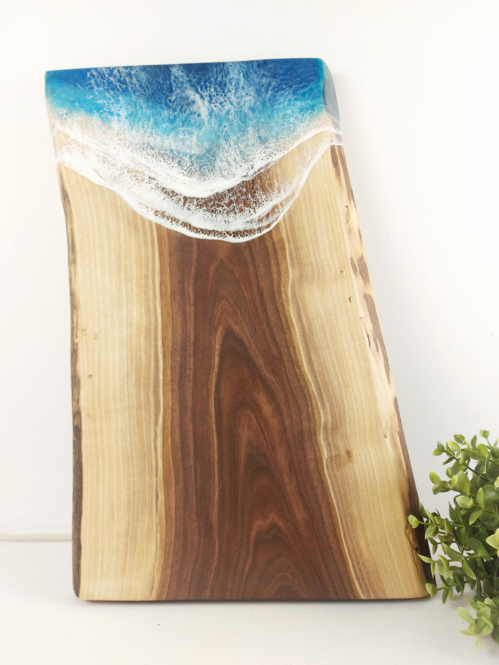 Kristi Scott Art, Resin Shoreline Charcuterie Boards