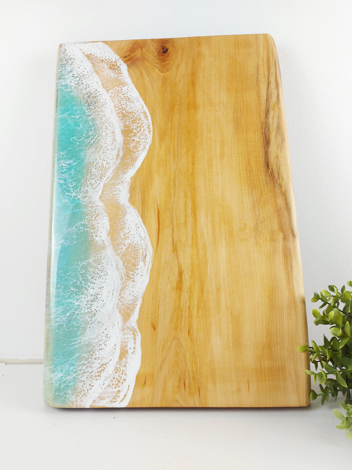 Kristi Scott Art, Resin Shoreline Charcuterie Boards