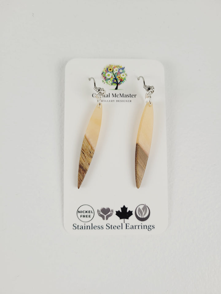 Crystal McMaster Jewellery, Wood & Resin Dangle Earrings