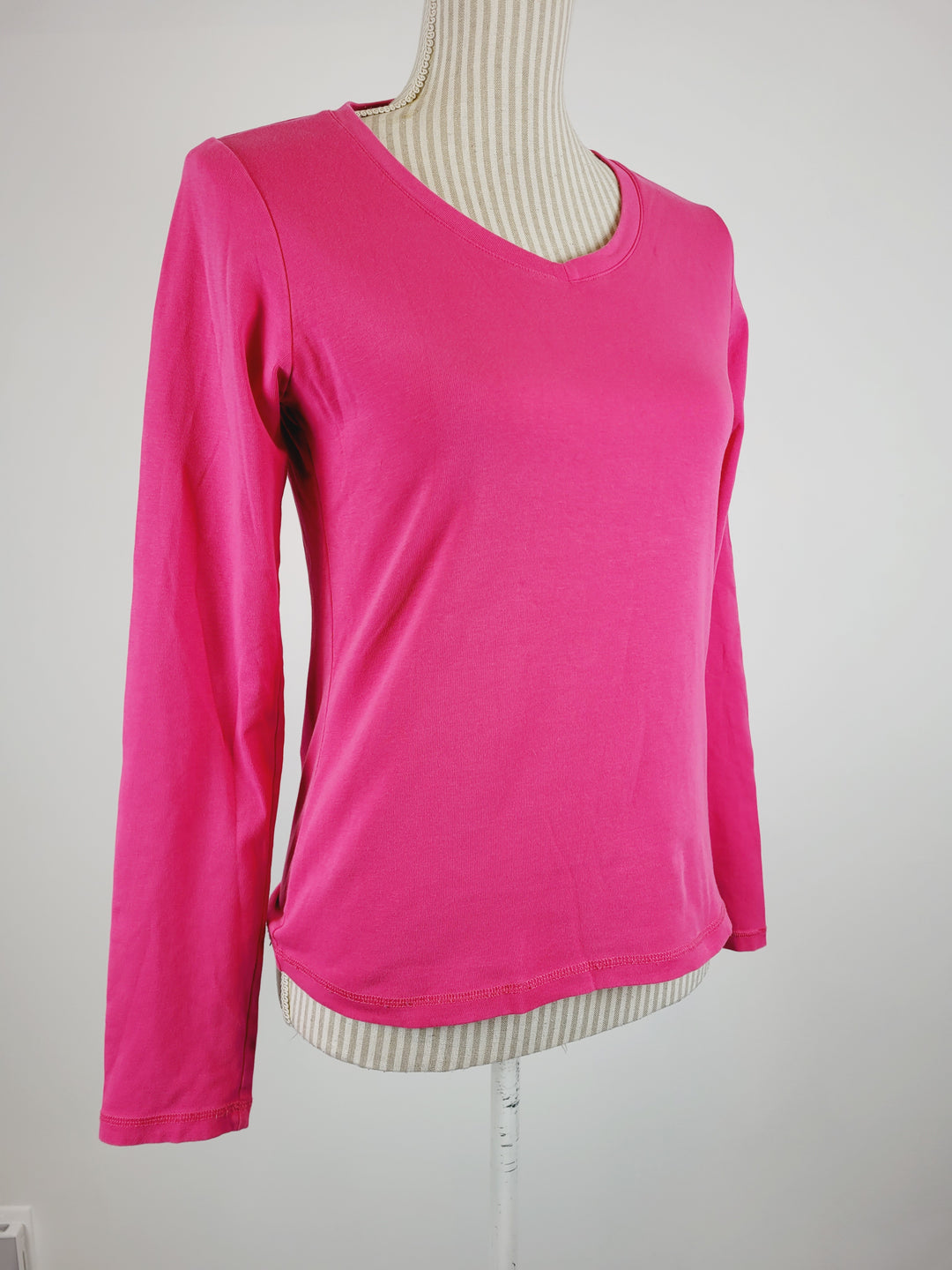 ELLEN TRACY PINK LONG SLEEVE TOP LADIES SMALL EUC