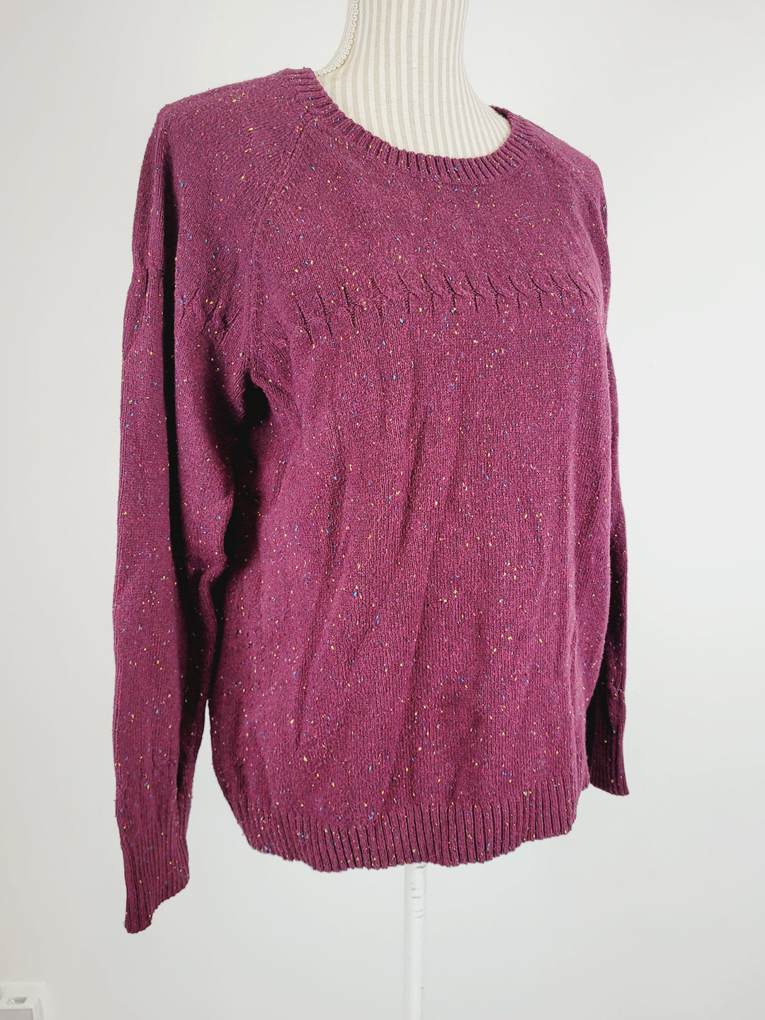 WIND RIVER DARK PURPLE FLECK SWEATER LADIES 2XL EUC