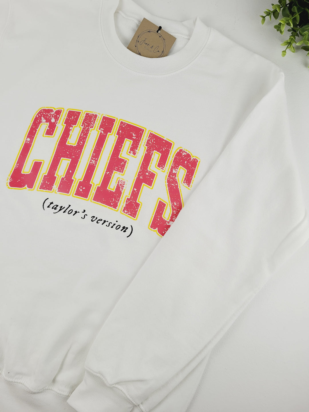 June & Co Designs, Chiefs Taylor's Version Crewneck Sweaters