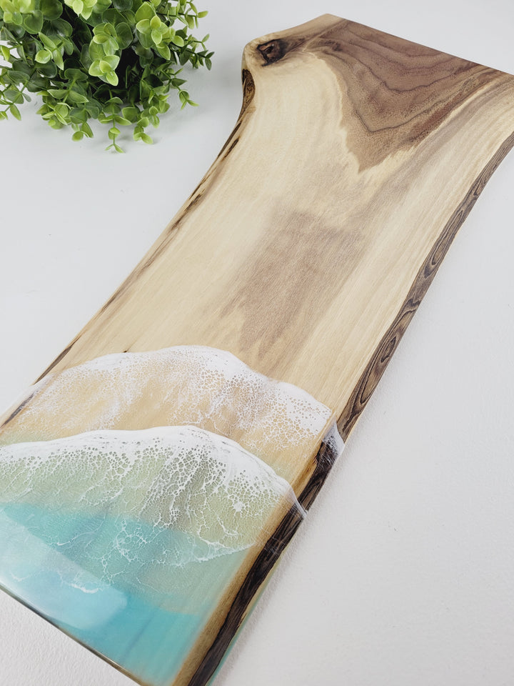 Kristi Scott Art, Resin Shoreline Charcuterie Boards