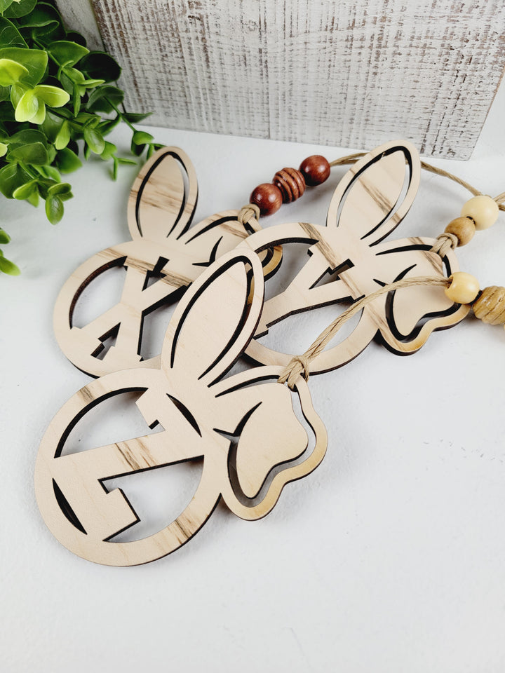 Rough Cut Dezigns, Easter Basket Initial Tags