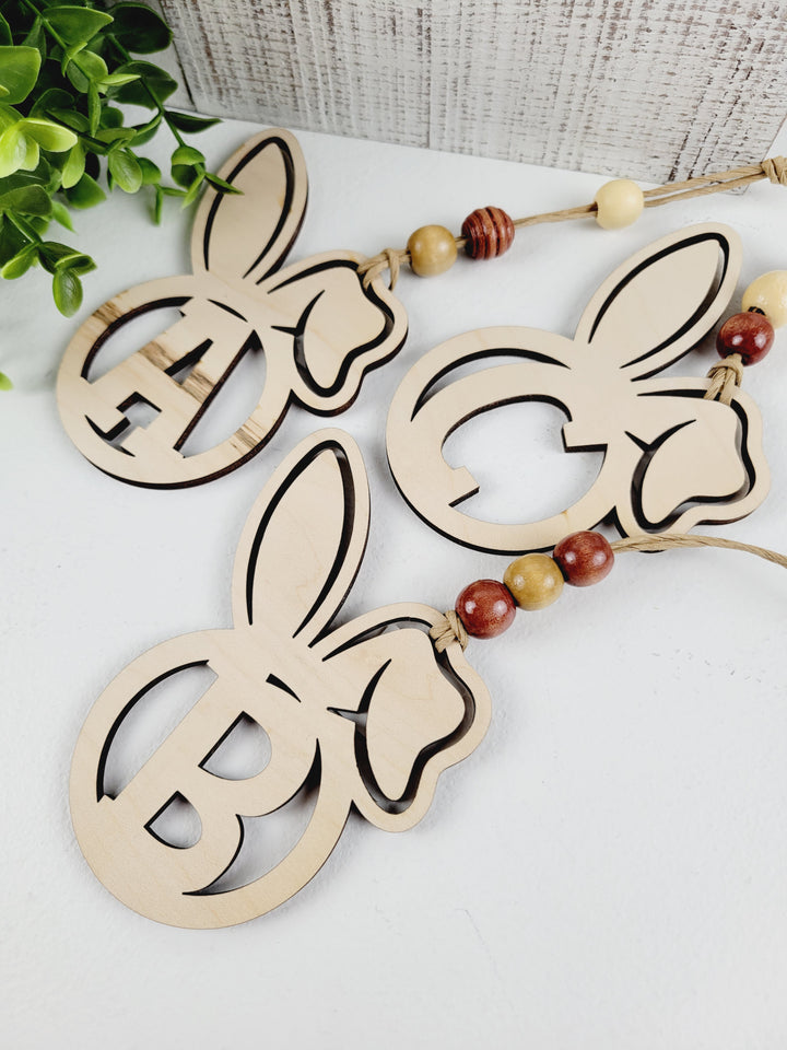 Rough Cut Dezigns, Easter Basket Initial Tags