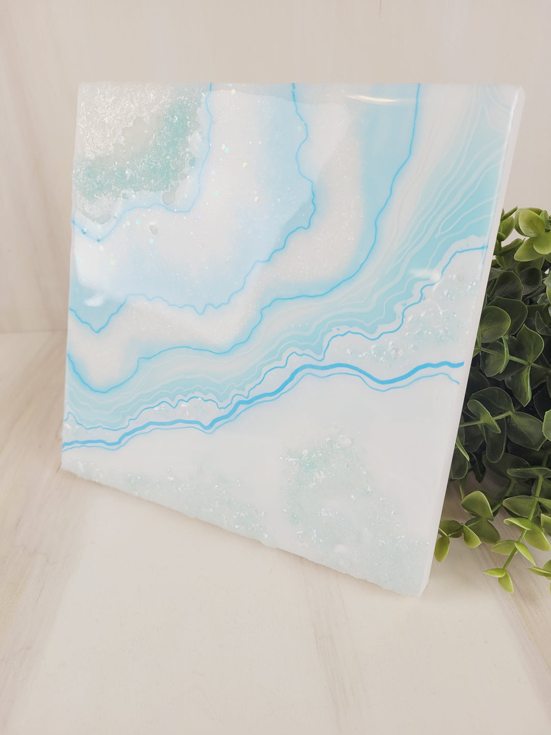 Kristi Scott Art, Geode Resin Wall Art