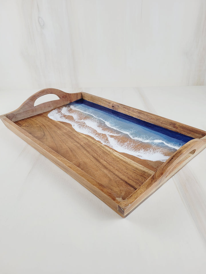 Kristi Scott Art, Wood & Resin Shoreline Trays