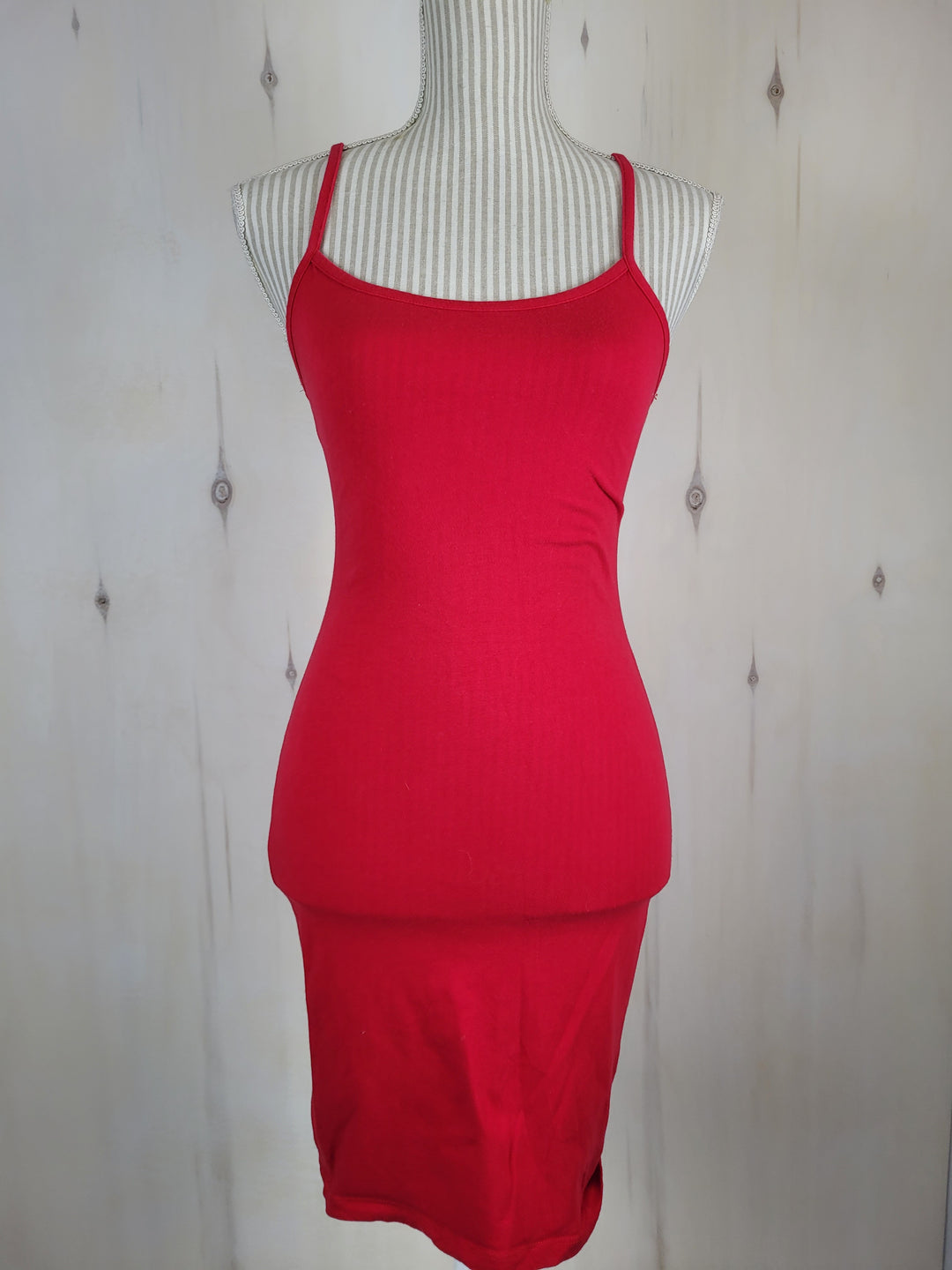 FASHIONOVA RED COTTON DRESS LADIES MEDIUM VGUC/EUC